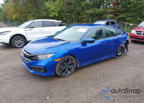 2019 Honda Civic Sport z USA, uszkodzony, nr VIN 19XFC2F85KE014139